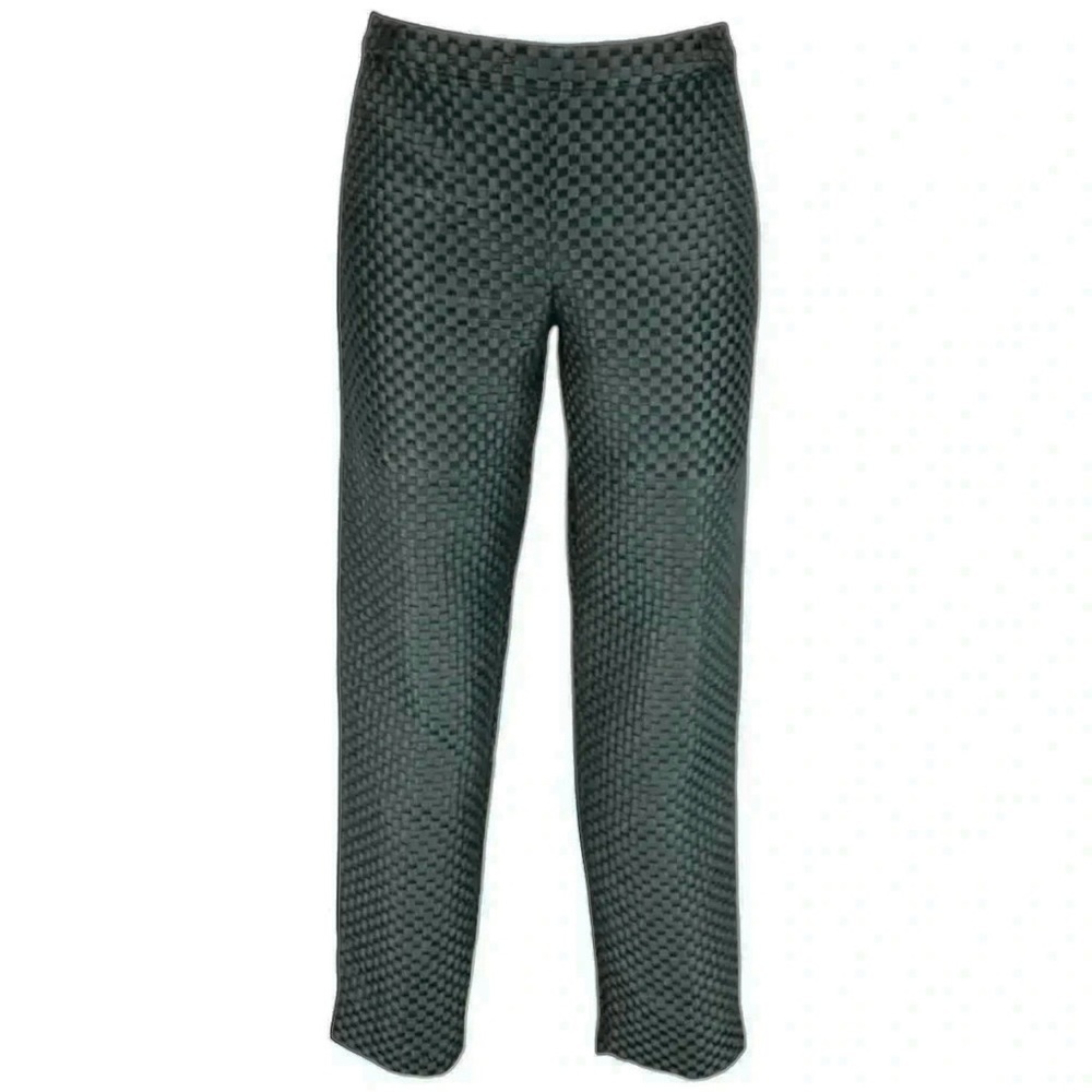 VALENTINO Silk Blend Black Checkers Pant Size 4